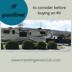 Questions to consider before buying an RV