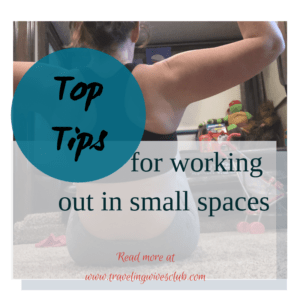 Woman working out in camper