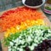 Rainbow of fresh chopped veggies