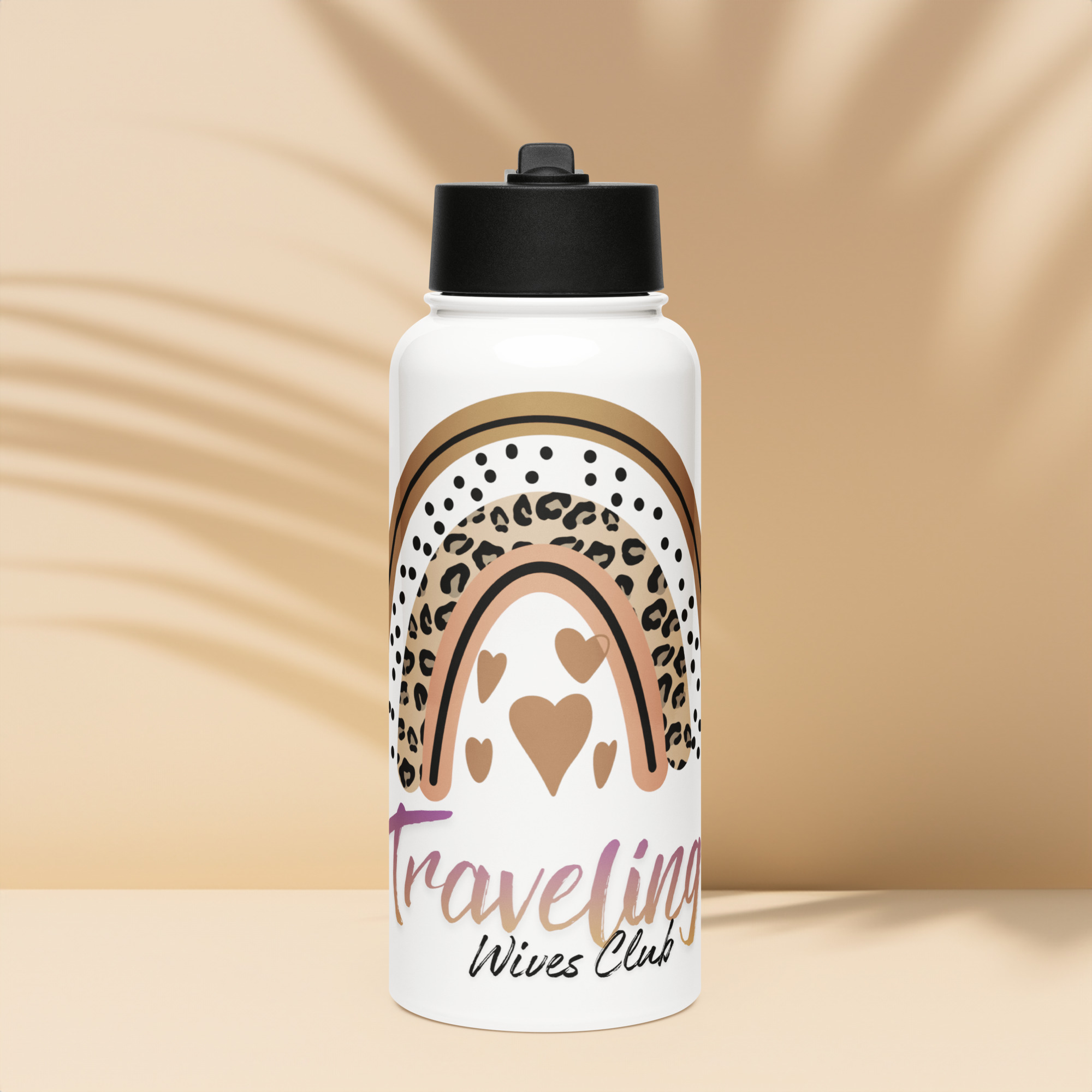 Stainless steel water bottle with a straw lid - Image 4